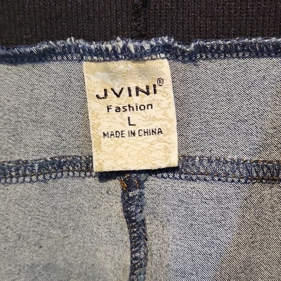 JVINI Fashion Maternity Skinny Distressed Jeans, Blue - Picture 11 of 12